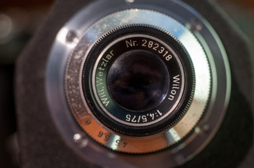 Macro Bellows setup for Nikon F with Will Wetzlar 75mm F4.5