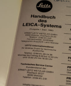 Handbuch des LEICA systems, (1980)