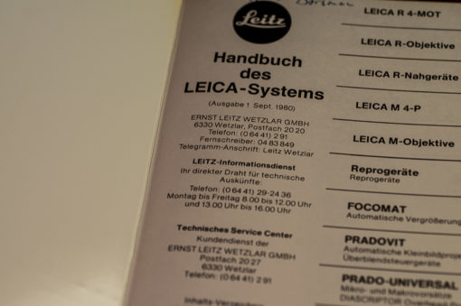 Handbuch des LEICA systems, (1980)