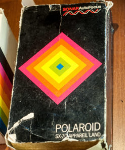 Polaroid SX-70 Alpha Sonar + Polartronic flash