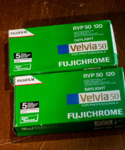 9 Rolls of 120 format Fuji Velvia 50 film