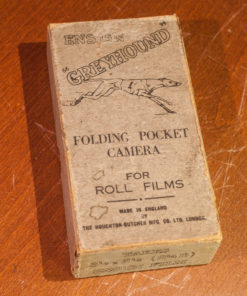 Ensign Greyhound Folding pocket camera // original box