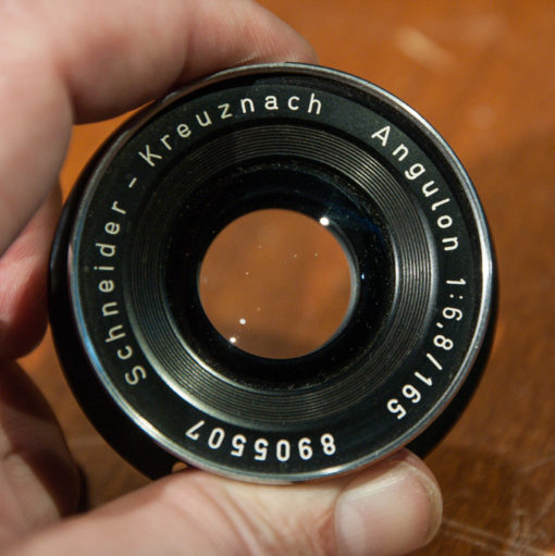 Schneider Angulon 165mm F6.8 Wide Angle Lens for 8x10"