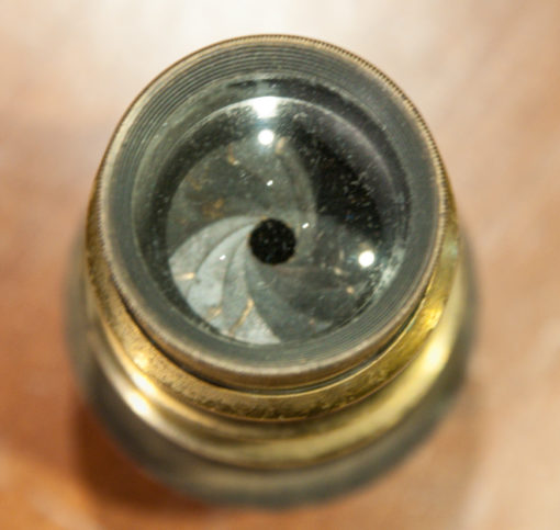 A nice brass lens with excellent aperture From F11-F64