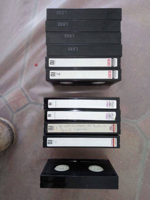 11 betamax tapes with films of Bud Spencer