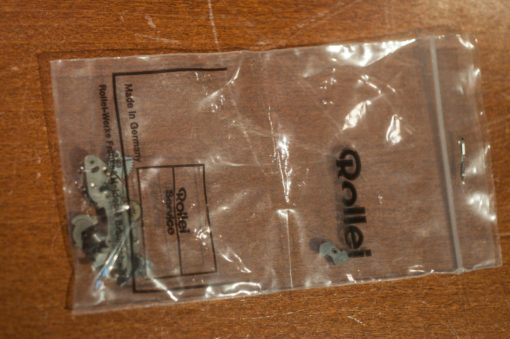 Rollei parts in Rollei Plastic ziplock bag
