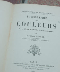 Photographie des couleurs - Alphonse Berget - 1891