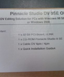 Pinnacle Studio DV 8SX OEM Software and firewire card