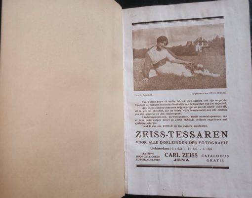 Booklet from 1922 bound in black with a chapter on the pigmogravure process bromine oil printing gum printing noble processes Old photographic processes Tessar advertising Emil Busch advertising