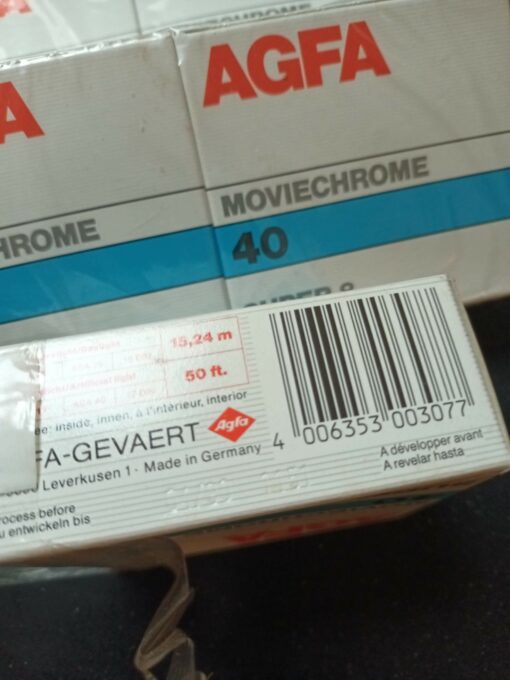 Agfa Moviechrome 40 sound super 8 film (8x) New old stock