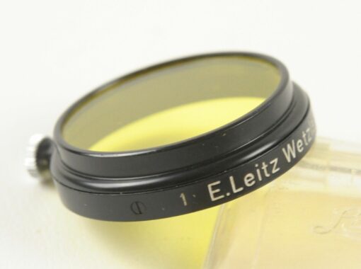 Leitz wetzlar Leica FIRHE Yellow Nr. 1 Filters - Gelbfilter / yellow filter - black finish