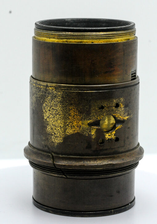 No Brand Brass Projection lens looks to be around 150mm