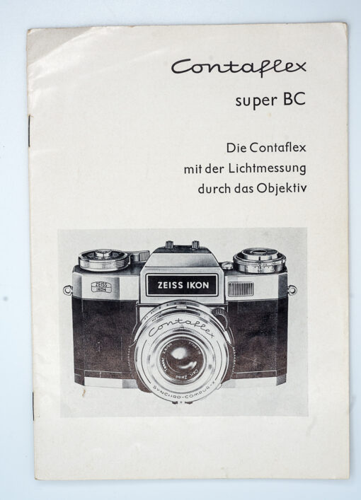 Zeiss Ikon Contaflex Super BC Gebrauchsanleitung auf Deutsch / German