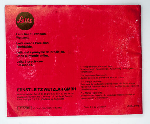 Leica Leitz Anleitung / Manual Pradovit 153