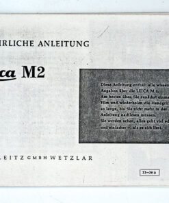 Leica leitz Ausfurliche anleitung Leica M2 (copy) manual in german
