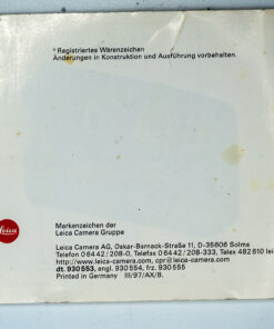 Leica Leitz Anleitung Leica Mini 3 / german manual