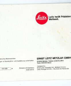 Leica Leitz Nutzlicher Zubehör Zur Leica R4 / Accessories in German