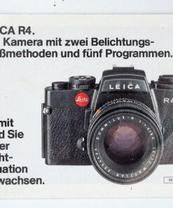 Leitz Leica R4 die kamera mit zwei Belichtungsmessmethoden und funf Programmen