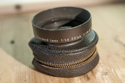 Asahi Pentax Lens shade and lens shade pouches (50mm F1.4 and 55mm F1.8-2.0)