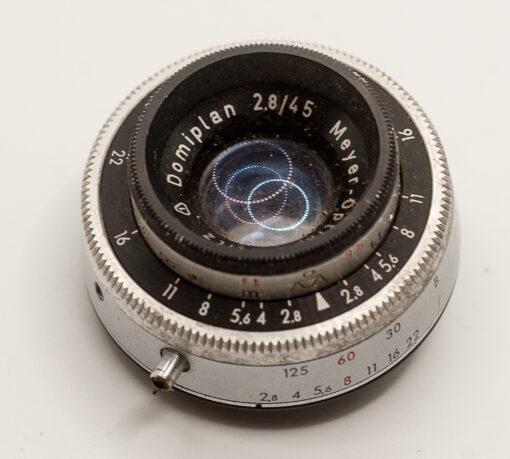 Meyer optik gorlitz - Domiplan 45mm F2.8 in working shutter
