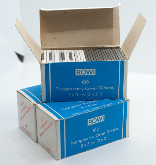 3 boxes o used Slide mounts in ROWI boxes (80+) 35mm