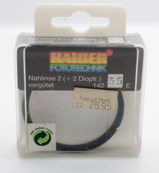 Kaiser fototechnik Nahlinse 2 | Close-up lens +2 dioptr. | 55mm