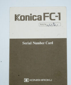 Gebruiksaanwijzing / manual Konica FC-1 (dutch/NL)