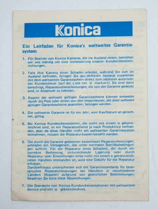 Gebruiksaanwijzing / manual Konica FC-1 (dutch/NL)