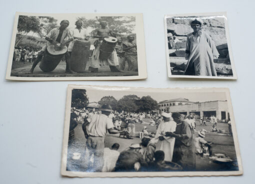 Lot of 3 black and white photos of people in (north) Africa 1900s