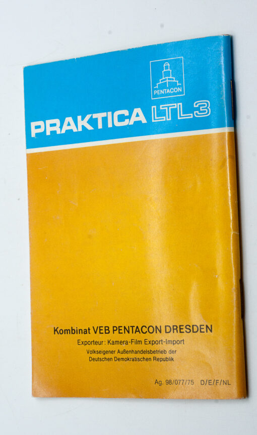 Pentacon Praktica LTL3 manual/Gebrauchsanleitung/Gebruiksaanwijzing / Mode D'emploi (FR/EN/DE/NL)