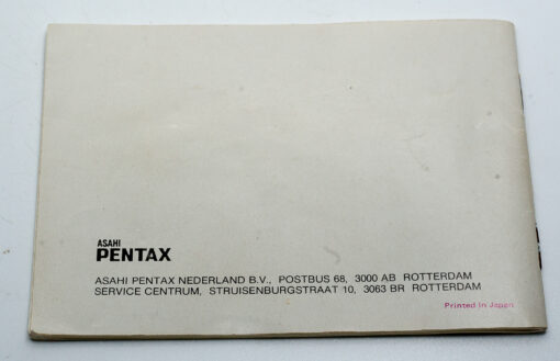 Pentax ME SLR manual / gebruiksaanwijzing(NL)