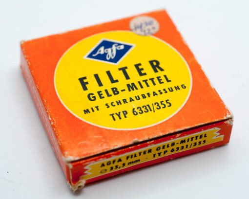 Agfa Filter Gelb-Mittel / yellow filer type 6331/355 35.5mm