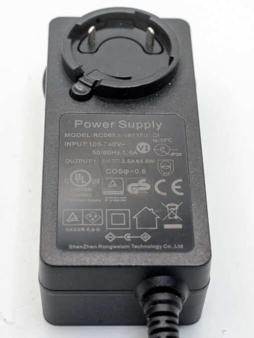 Power Supply 18v / 3,5A / 63W (RC0653-1803500CI)