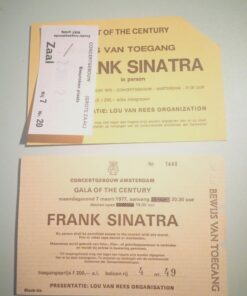 Frank Sinatra Original Used Concert Ticket in Amsterdam 2 June 1975 and 7 March 1977