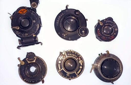 6 experimental lenses in shutters / Linhof / pronto / vario / compur / voigtlander / Meyer Gorlitz / Rodenstock / Carl Zeiss