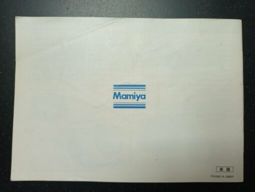 Mamiya 645Pro / instruction / manual / English