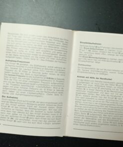 Bolex H8 - manual - Instructions -Bedienungsanleitung - German - Deutsch