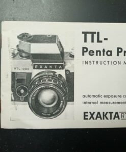 Ihagee Exakta RTL1000 Penta Prism instruction Manual | English