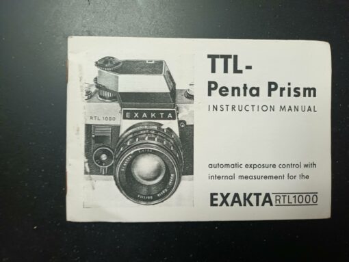 Ihagee Exakta RTL1000 Penta Prism instruction Manual | English