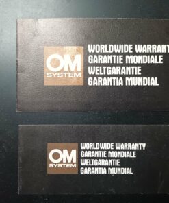 Olympus OM system warranty cards (2x) blank