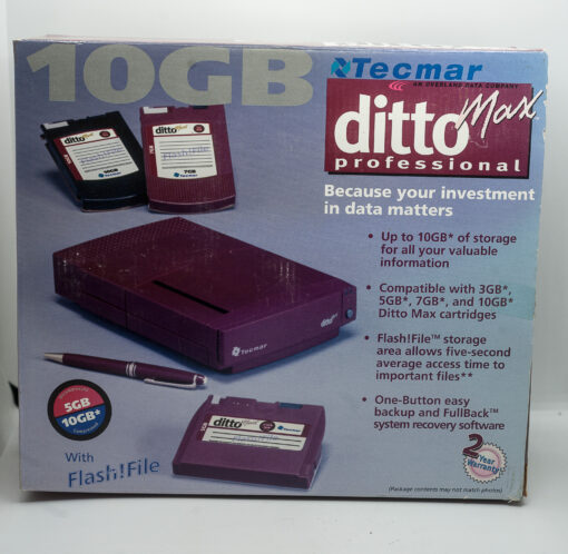 Tecmar Ditto Max professional 5/10GB Removable Diskdrive - Vintage Storage tech