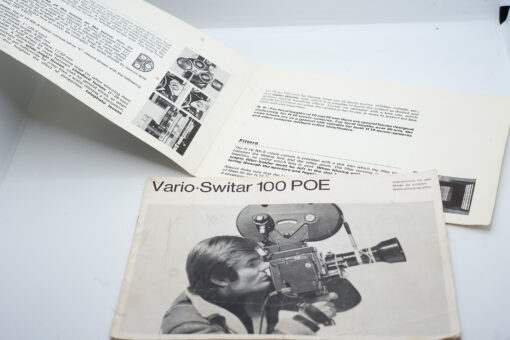 Bolex H16 RX5 cover + vario Switar 100 POE Manual | instructions |English