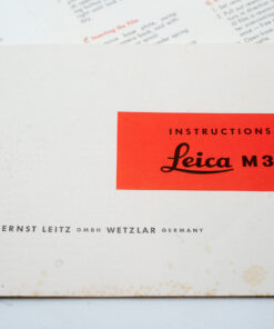 Leica M3 | rangefinder | instructions Manual |English